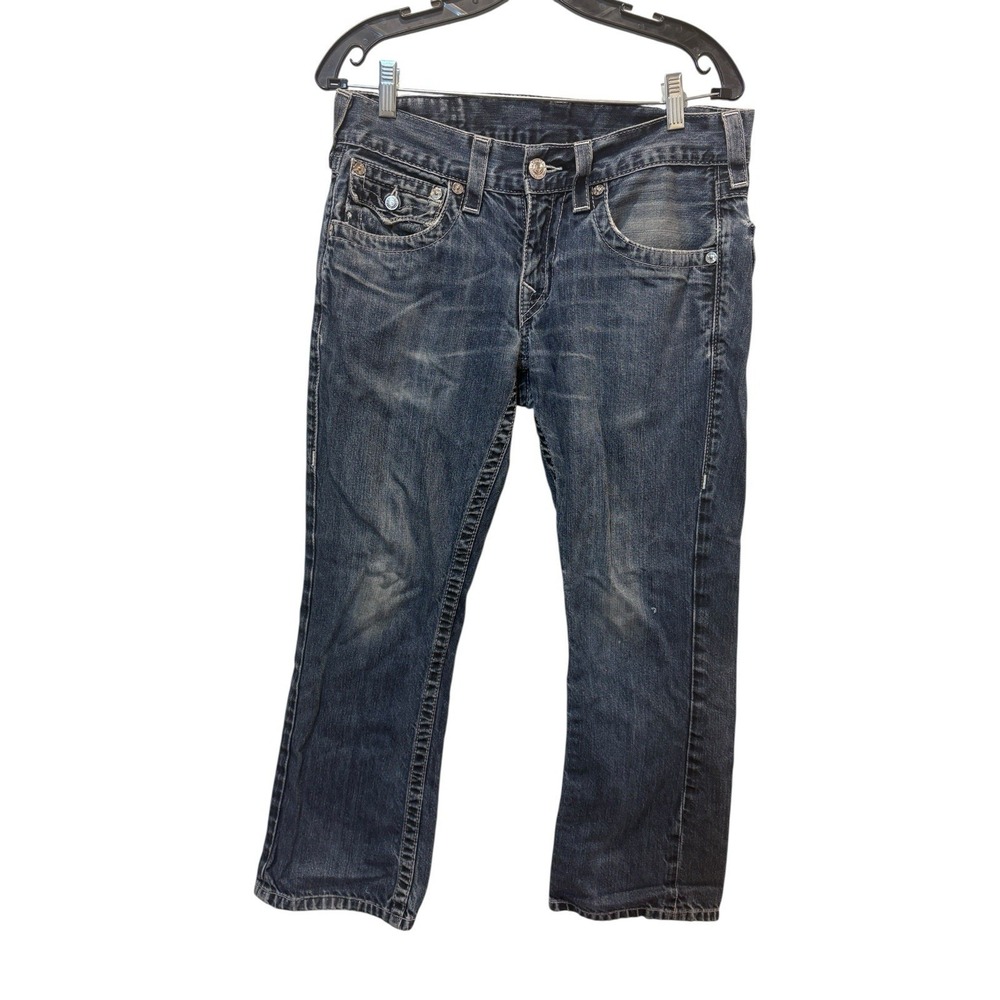 Vtg Y2K True Religion Women's Jeans 30 Distressed Mid Rise Bootcut Indie Sleaze